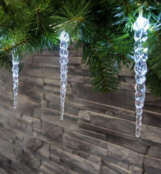 LED Lichterkette MAGICHOME WEIHNACHTEN ICICLE, kaltwei, 12 LEDs, 12 Eiszapfen