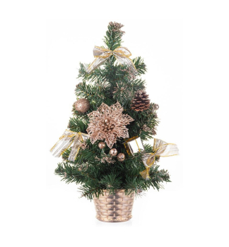 MAGICHOME WEIHNACHTSBAUM, verziert, Bronze, 40 cm