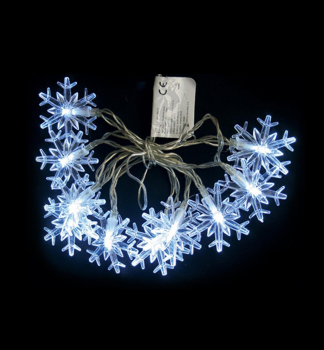 LED Lichterkette MAGICHOME WEIHNACHTEN SCHNEEFLOKE, 10 LEDs, kaltwei, 0,90 m