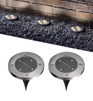 Solarlampe GRUID, 115 x 140 mm, 4 LEDs, AA, 2 Stck im Paket