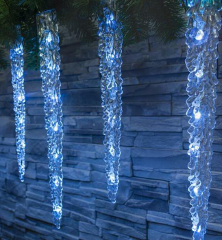 LED Lichterkette MAGICHOME WEIHNACHTEN ICICLE, Eisblau, Auen, 65 LEDs