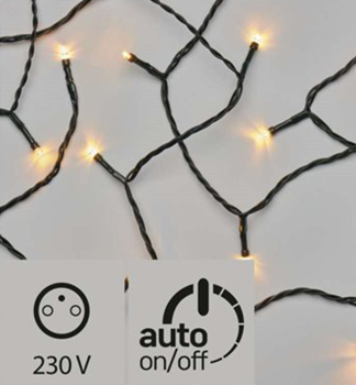 LED-Weihnachtskette, 8 m, 80 LEDs, auen, Bernstein, Timer