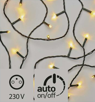 LED-Weihnachtskette, 24 m, 240 LEDs, warmwei, auen, Timer