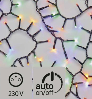 LED-Weihnachtskette-cluster, 300 LEDs, 6 m, auen und innen, mehrfarbig, Timer