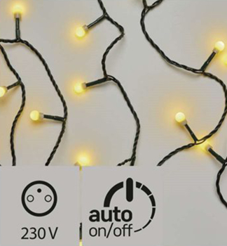 LED-Weihnachtskette CHERRY, Kugeln, 8 m, 80 LEDs, auen, warmwei, Timer