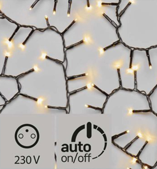 LED-Weihnachtskette-cluster, Outdoor, 12 m, 600 LEDs, warmwei, Timer