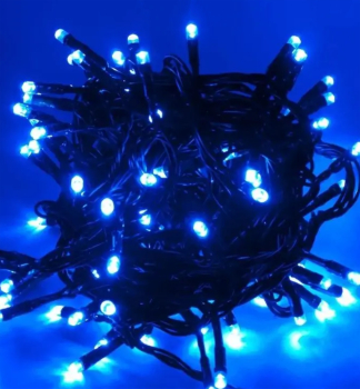 LED-Weihnachtskette, 4 m, 100 LEDs, blau