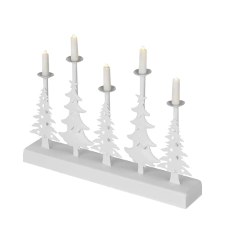 LED-Weihnachtskerze, 24 cm, 2x AA, innen, warmwei, Timer