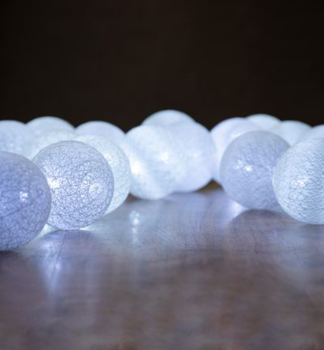 MAGICHOME COTTONBALL Kette, 16 LEDs, kaltwei, 3 m, fr den Innenbereich