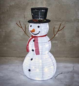 LED Weihnachts-SCHNEEMANN, 90 cm, 80 LEDs, Outdoor, kaltwei