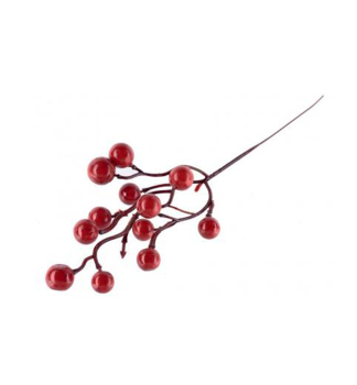 Weihnachtszweig MAGICHOME, Beeren, Rot, 20 cm