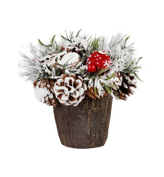 Ikebana MAGICHOME WEIHNACHTEN, mit schneeweien Borsten 18 cm