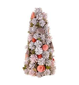 Kleiner Baum MAGICHOME WEIHNACHTEN, dekoriert, rosa, 40 cm