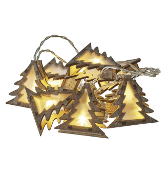 LED Weihnachtsgirlande - BUME, 3D, 10 LEDs, 1,35 m, warmwei, Timer